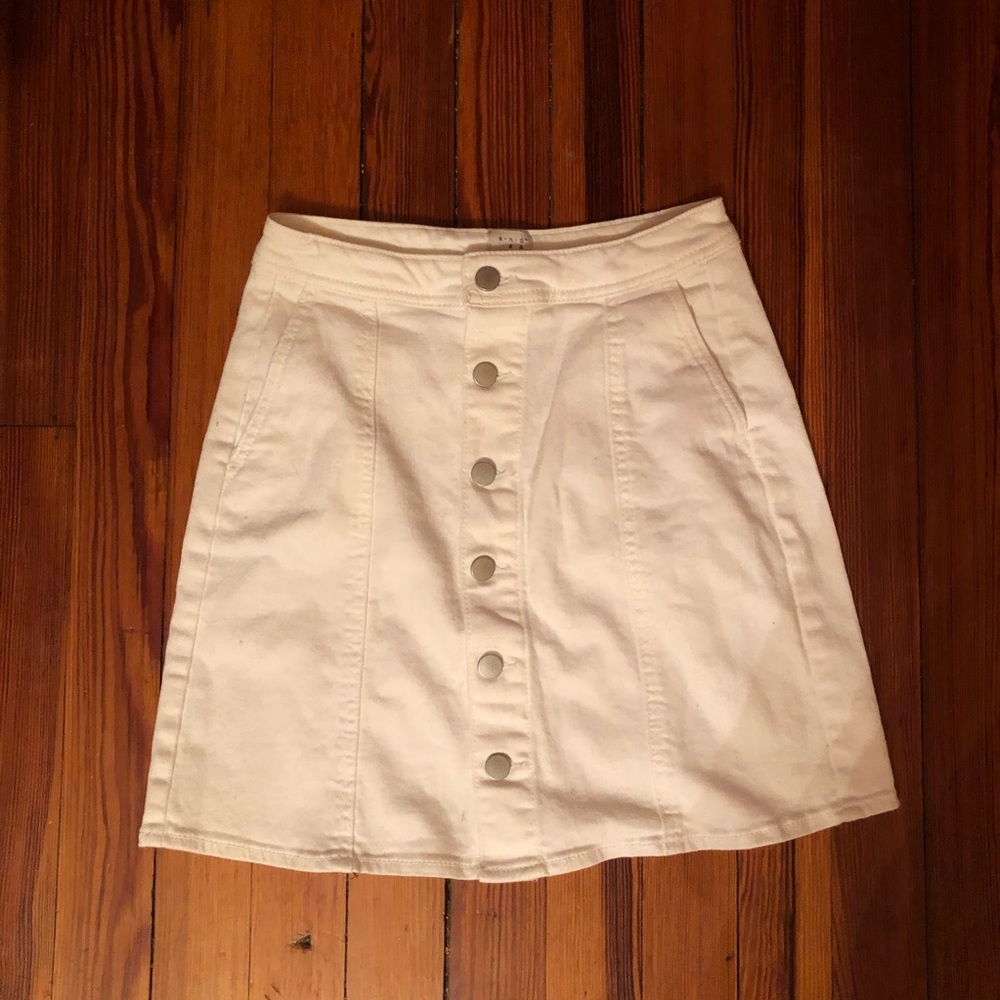 White Button down Skirt